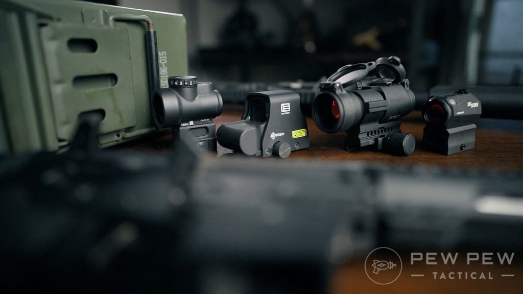 Trijicon MRO Size Comparison with Other Optics