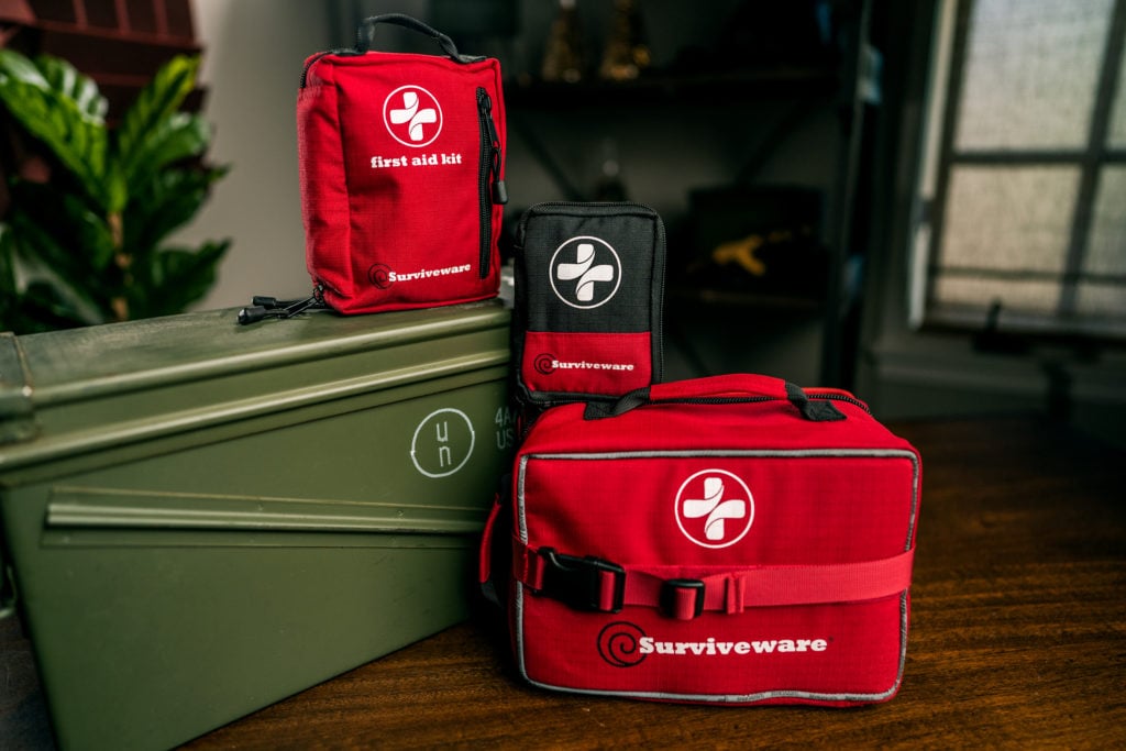 Surviveware Large, Small, and Mini First-Aid kits