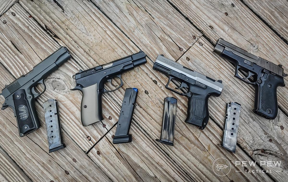 Three Pistols Stock Photo - Download Image Now - Gun, Handgun