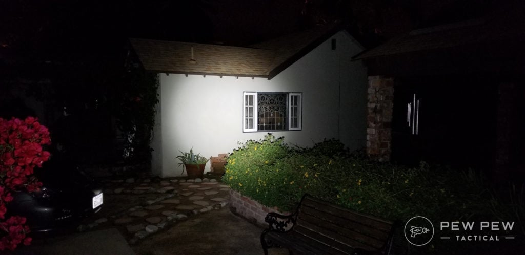 Olight PL-PRO, 25 Yards Beam Outside