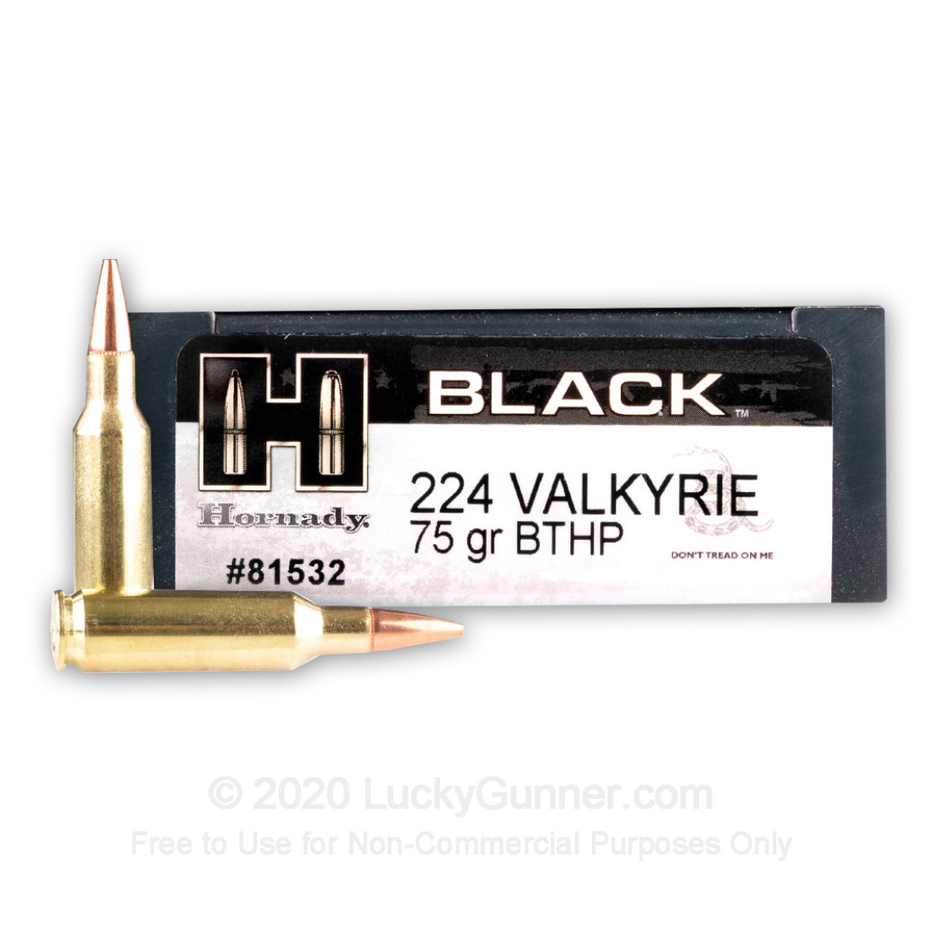 Hornady BLACK 75 Grain BTHP 224 Valkyrie