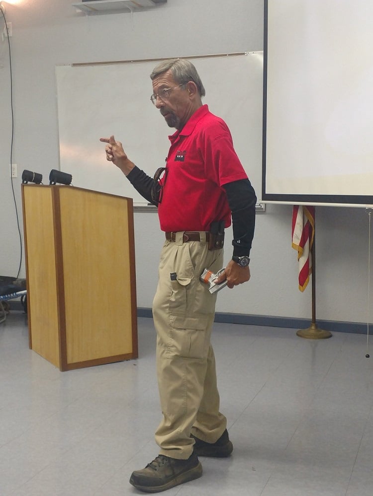 Mas Ayoob gets his classroom teaching on.