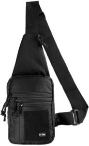 M-Tac Tactical Bag Shoulder Chest Pack with Sling and Loop Panel Black