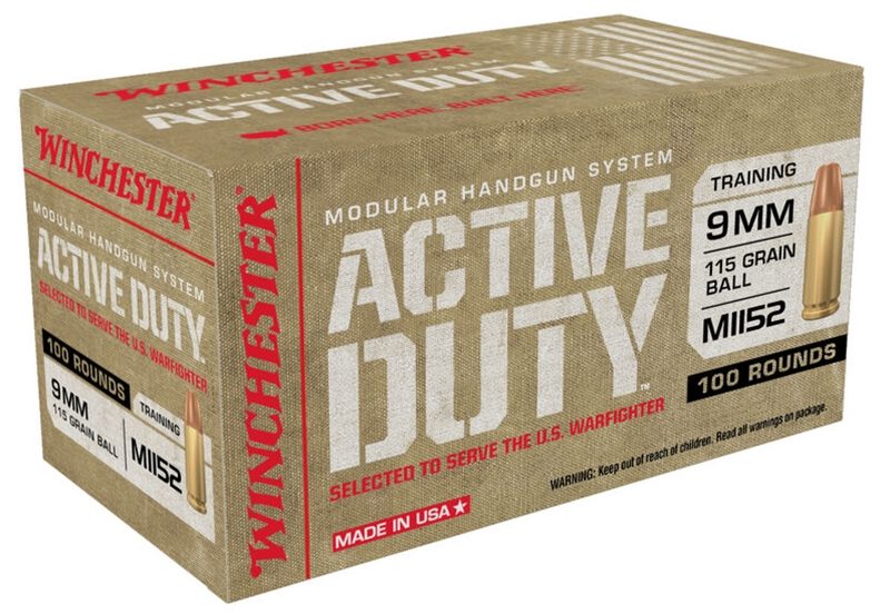 Winchester Active Duty 115gr 9mm