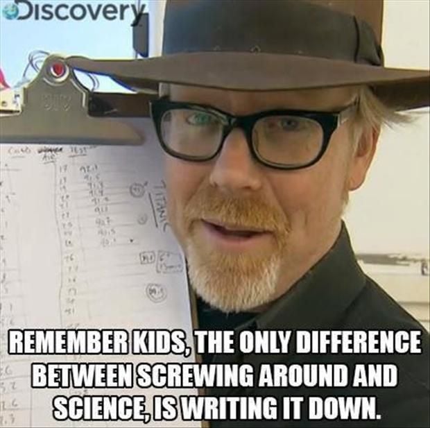 difference between screwing around and science