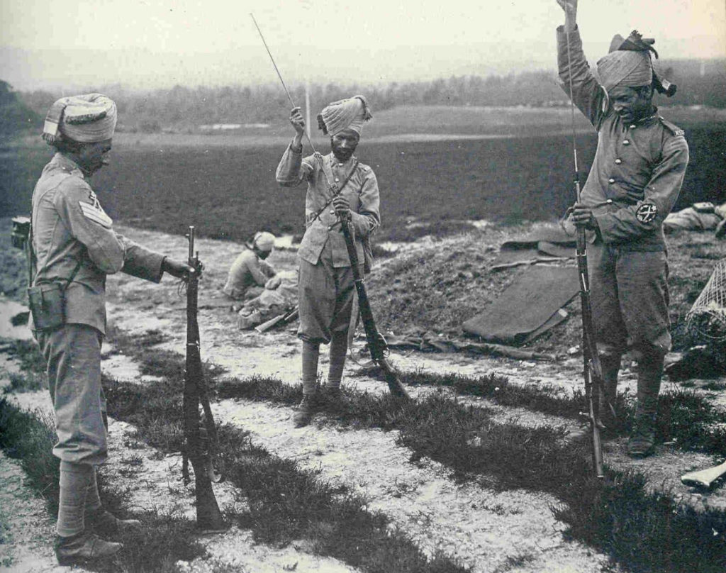 Infantrymen with Lee Enfield