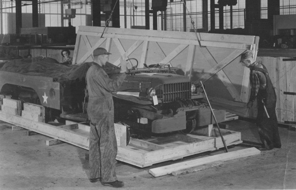 Jeep in a crate