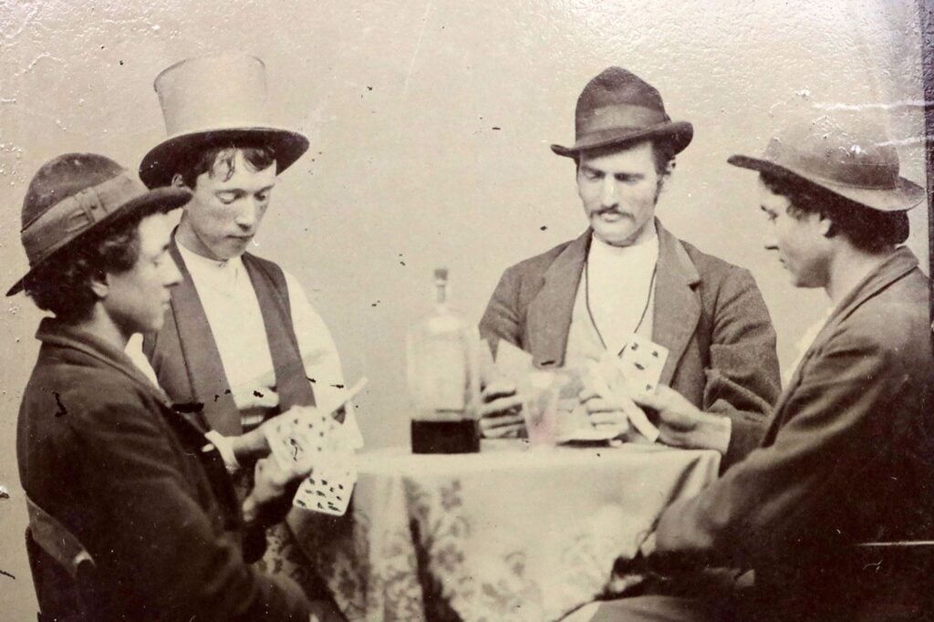 Billy The Kid Playing Cards