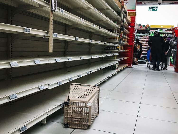 Empty Store Shelves