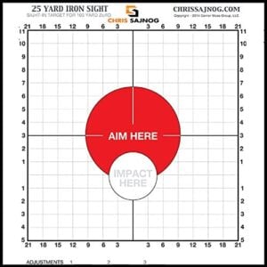 Product Image for Chris Sajnog 25 Yard Sight-in Targets, Iron Sights