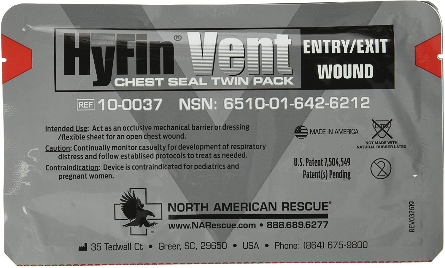 NAR Hyfin Vent Chest Seal