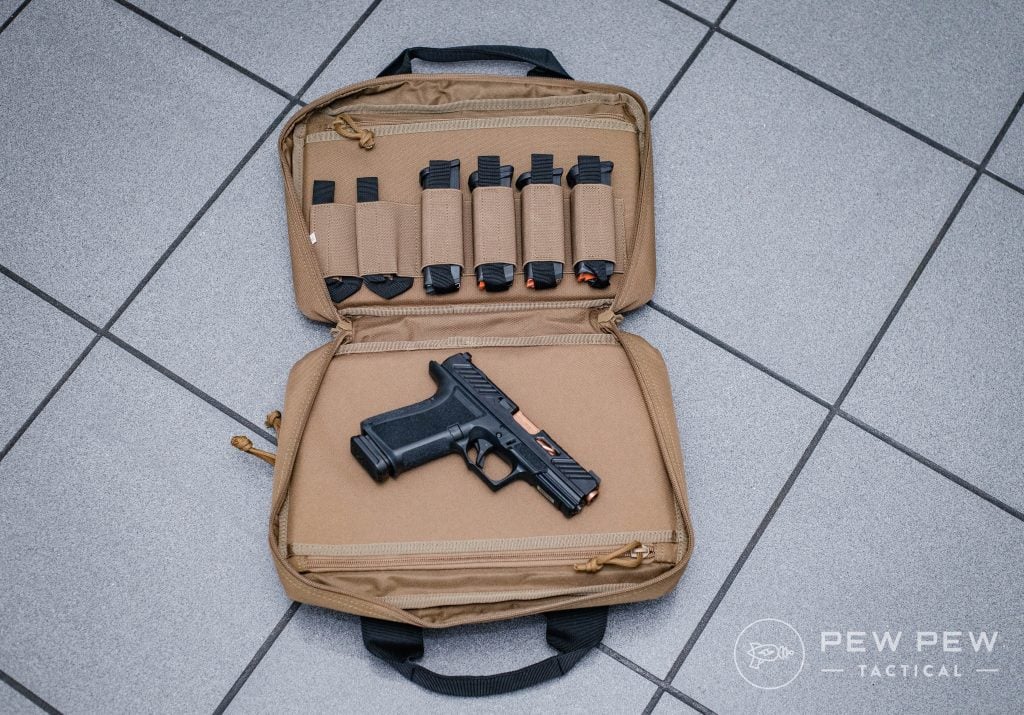  DSLEAF Tactical Pistol Range Bag for 5 Handguns