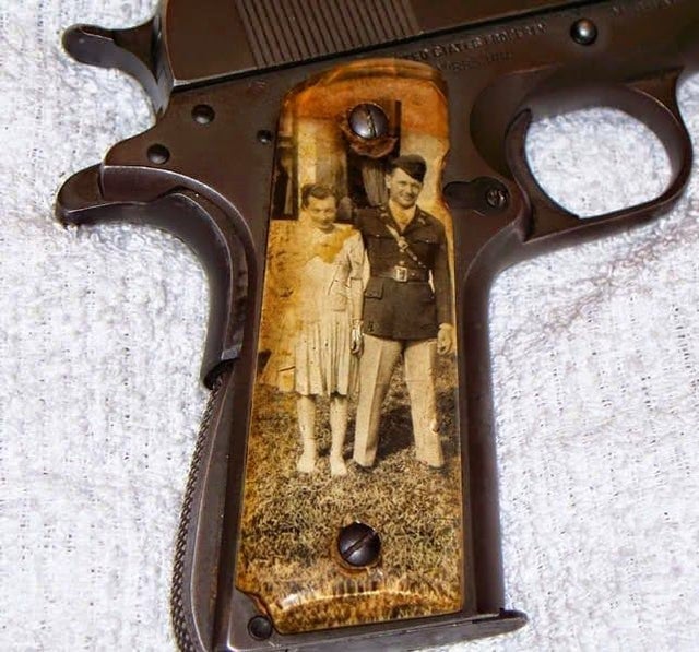 Cute WWII couple sweetheart grip