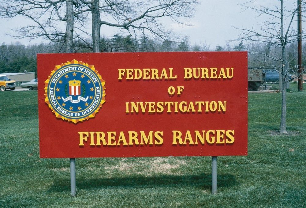 FBI training range sign (Gun Digest)