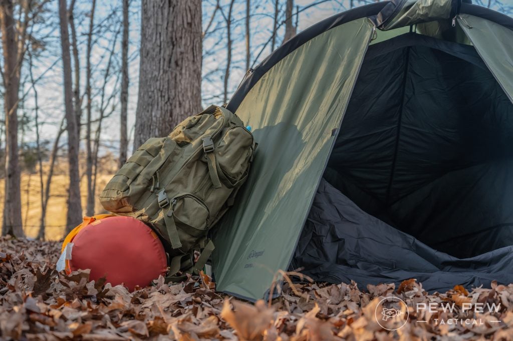 Tent and bug out bag