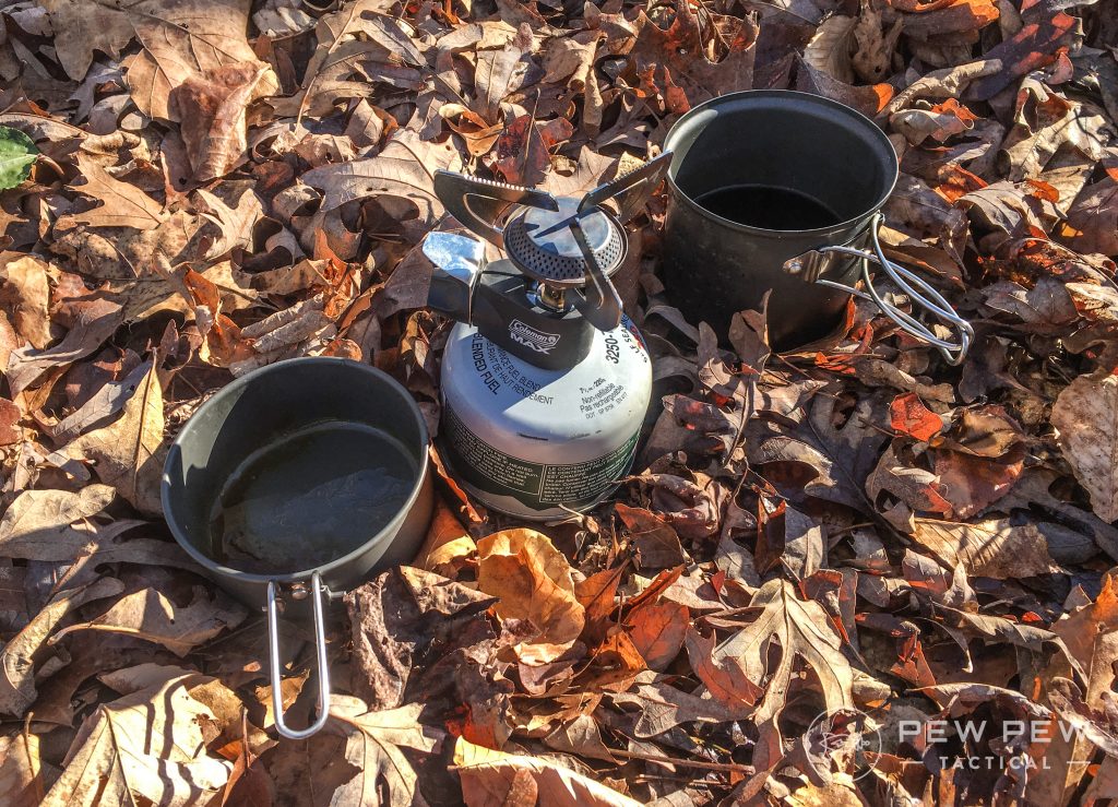 Coleman Max Stove and pots