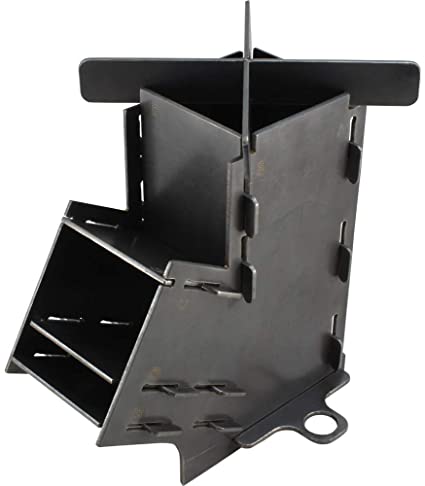 Marsh Kettles Camping Survivalist Prepper Flat Pack Mini Rocket Stove assembled