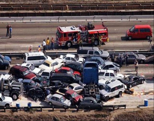 multi car accident