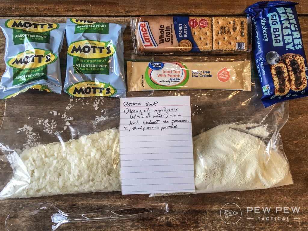 DIY MRE Potato Soup Ingredients