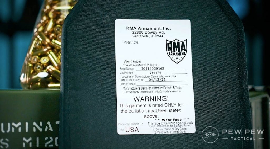 Body Armor Test NIJ Rating