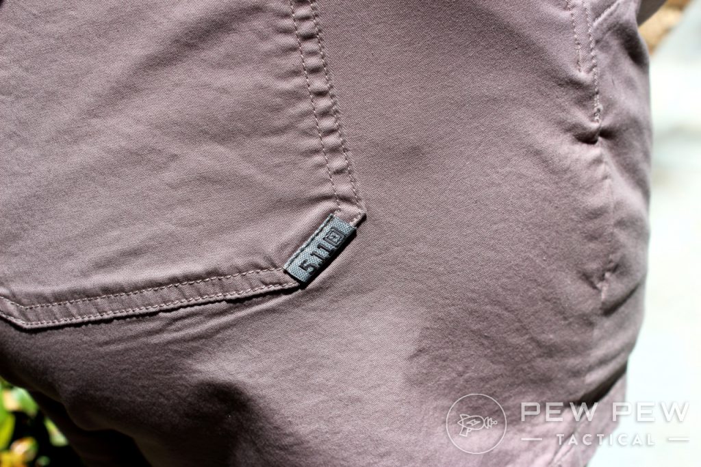 5.11 Nora Short logo detail