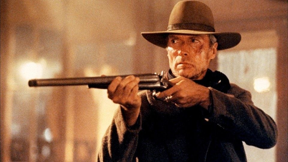 Eastwood as William Munny in Unforgiven with the Spencer