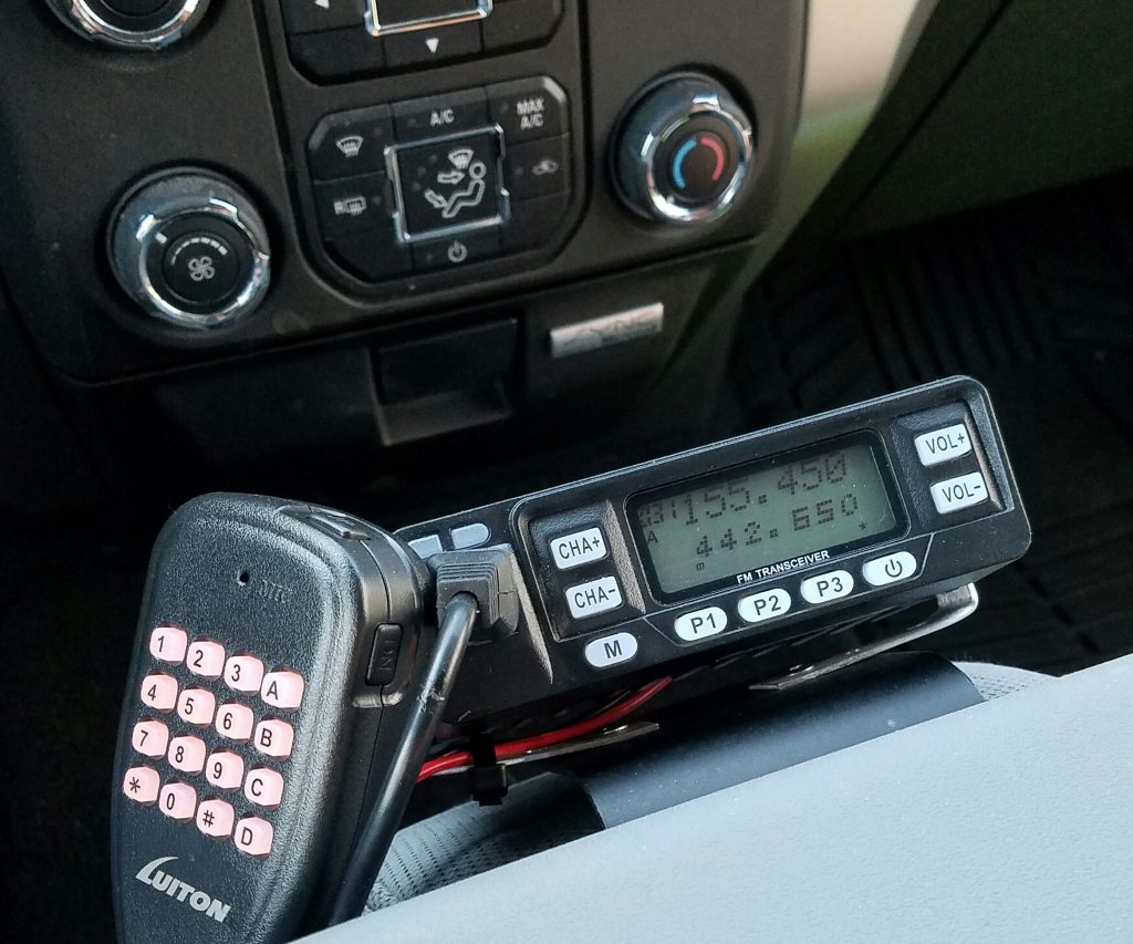 Ham radio in a vehicle
