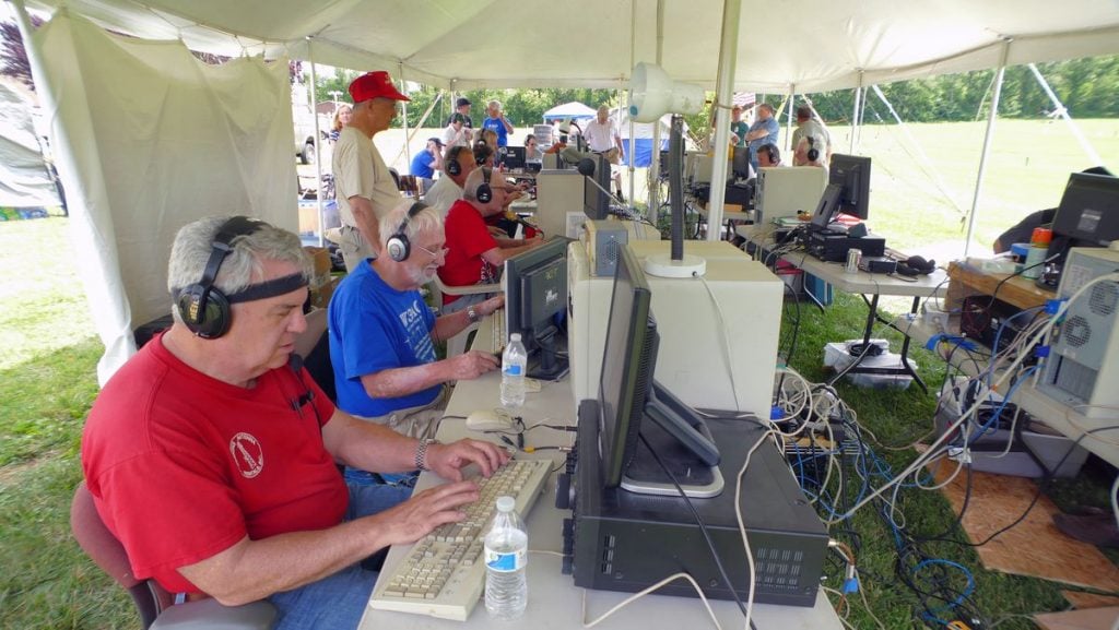 Ham radio operators at Field Day in Baltimore
