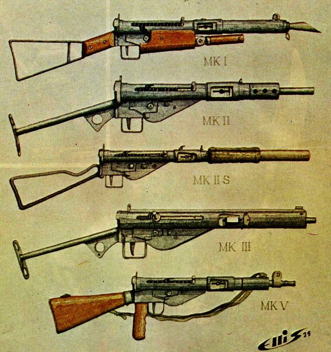 Sten Machine Gun Variants