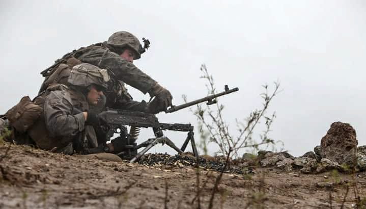 Travis M240B Machine Gun Military