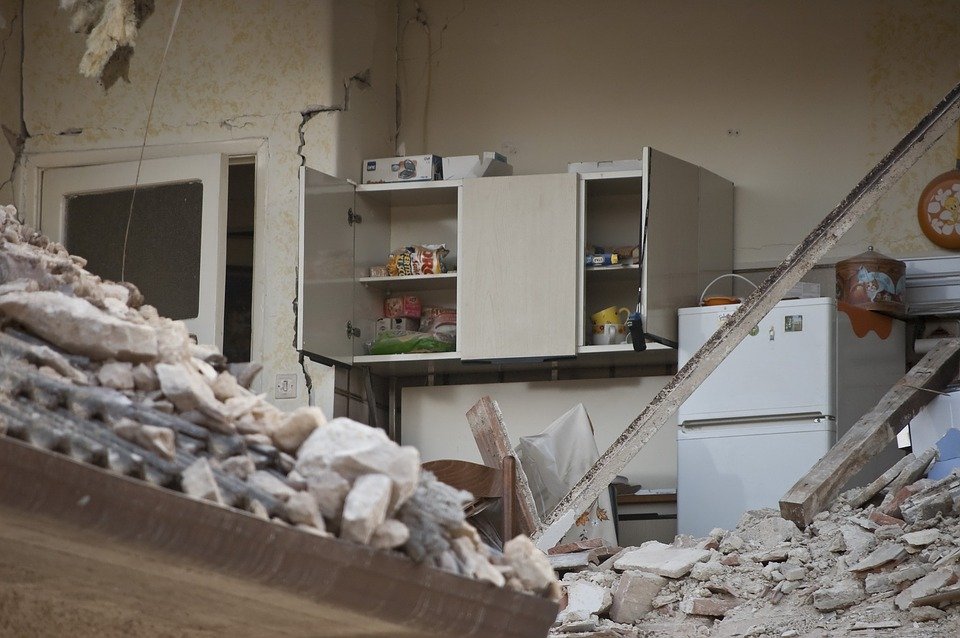 Earthquake Rubble Kitchen