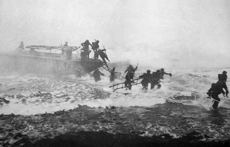 Jack Churchill leading a training charge