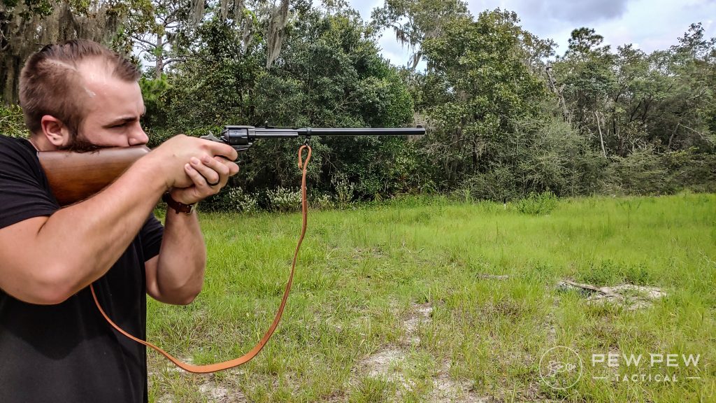 proper revolving rifle stance