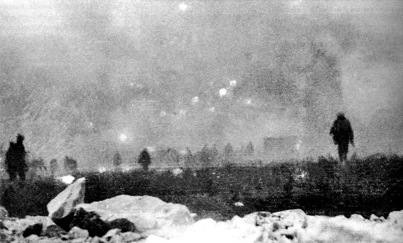 British infantry advancing on Loos