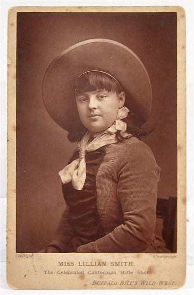 Lillian Smith during Buffalo Bill's Wild West Show's 1887 British Tour