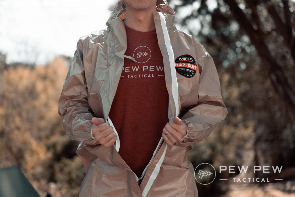 Mira Safety Hazmat Suit Unzipped