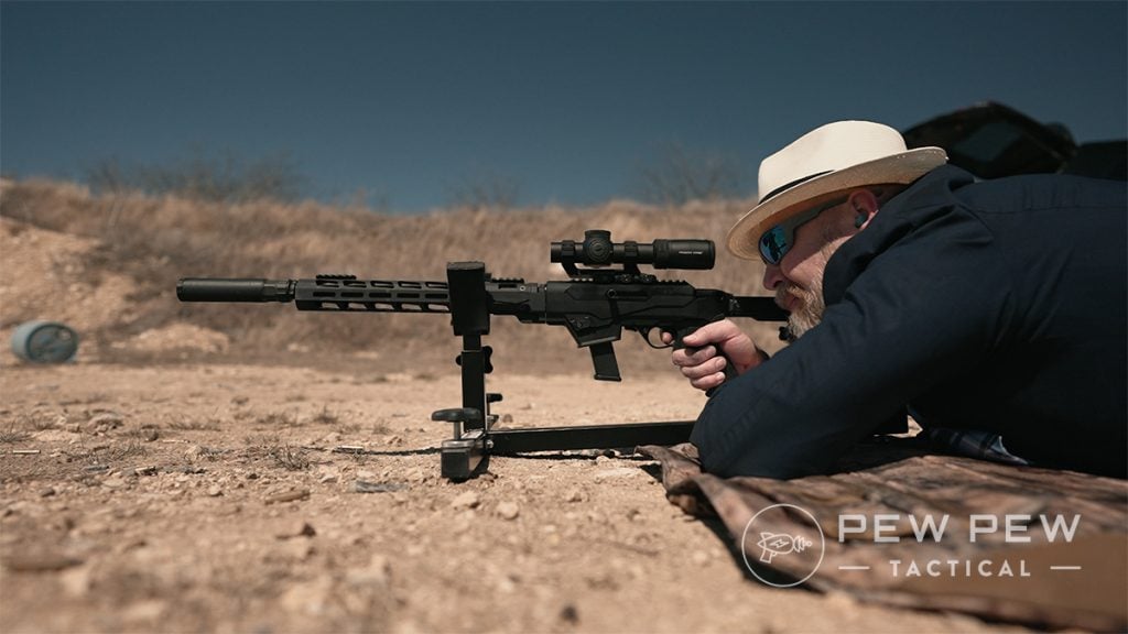 Ruger PCC shooting prone