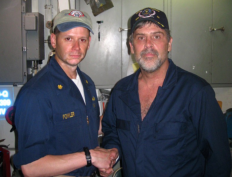 Captain Phillips and Lt. Cmdr. David Fowler, the executive officer of the USS Bainbridge