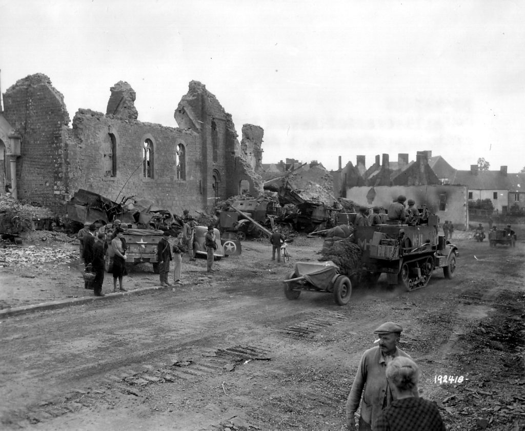 Destroyed German tanks following Operation Cobra