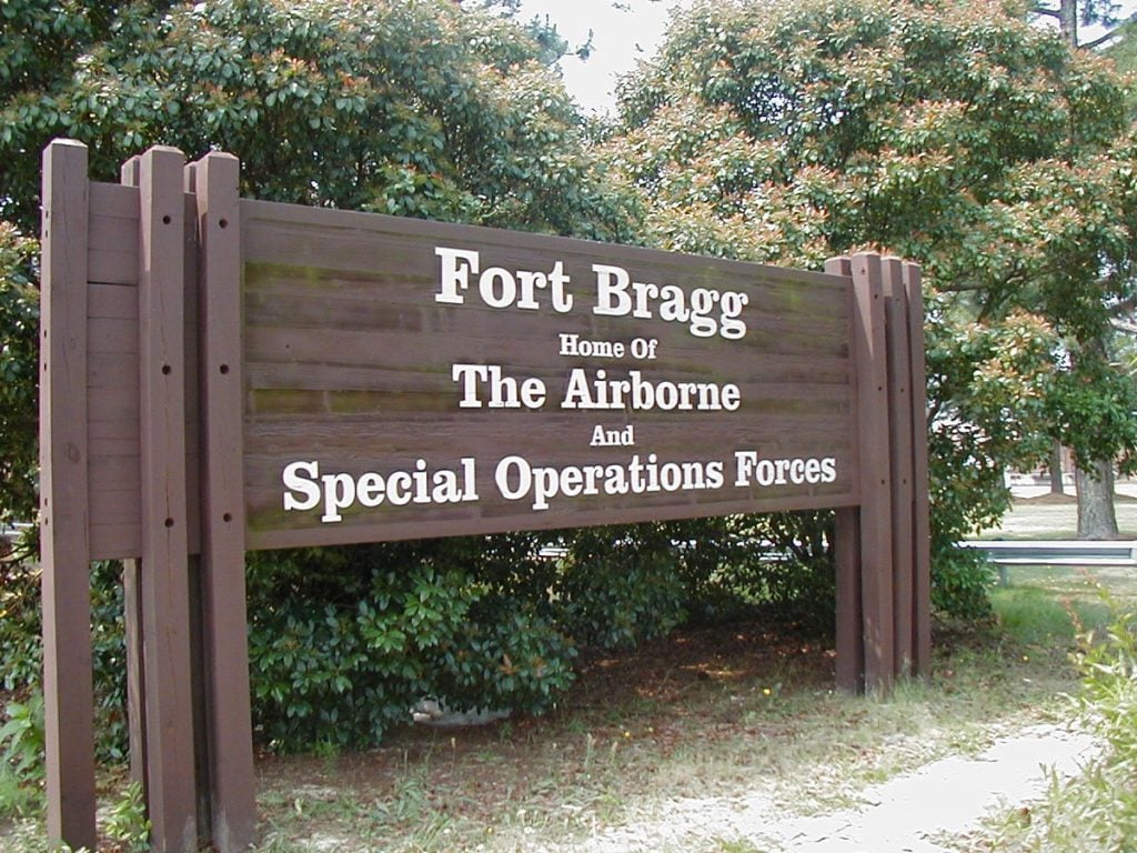 Fort Bragg sign