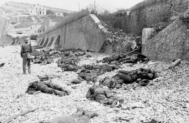 Canadian casualties on Blue Beach