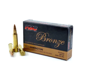 PMC Bronze .223 55 GR FMJ ammo – $0.43/rd image
