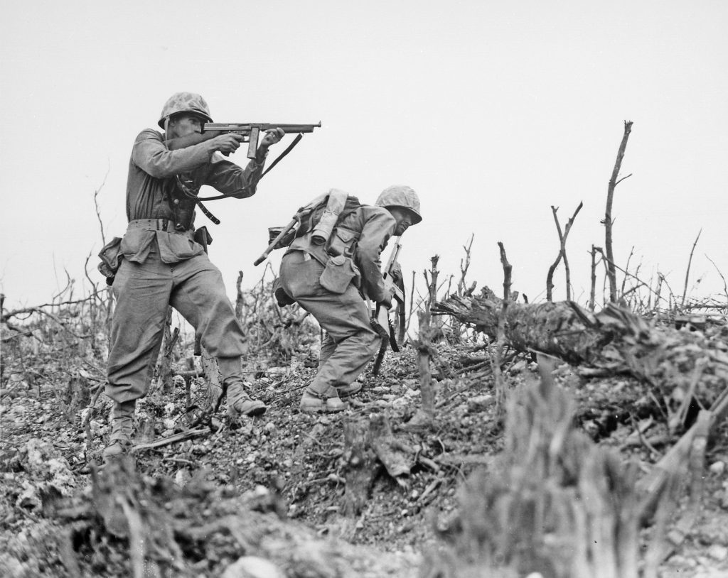 Marines during the Battle of Okinawa