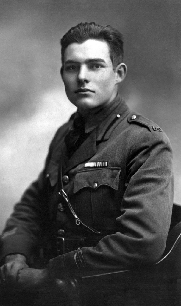 Hemingway in his ambulance driver's uniform