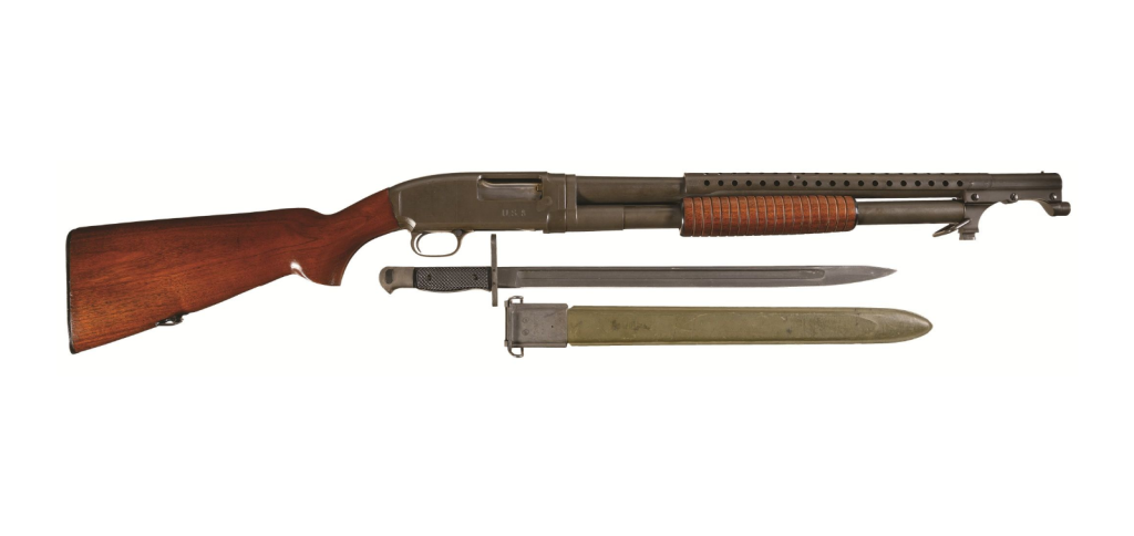 Winchester Model 12 with bayonet