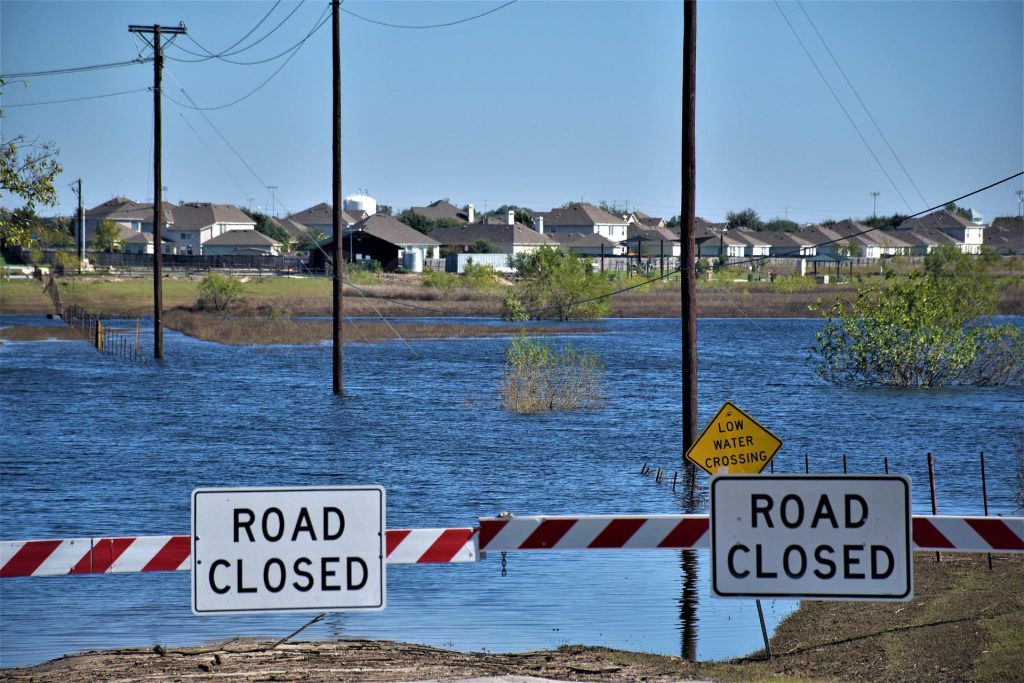 Flood road closure