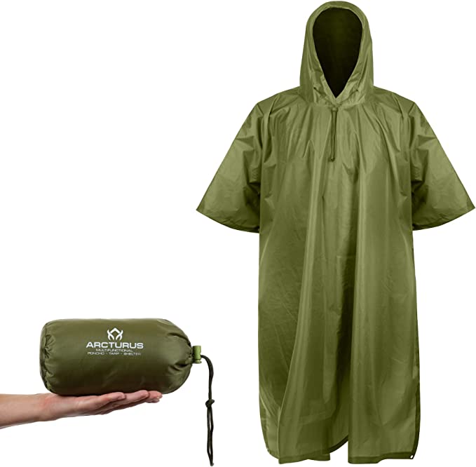 Arcturus Lightweight Ripstop Nylon Rain Poncho