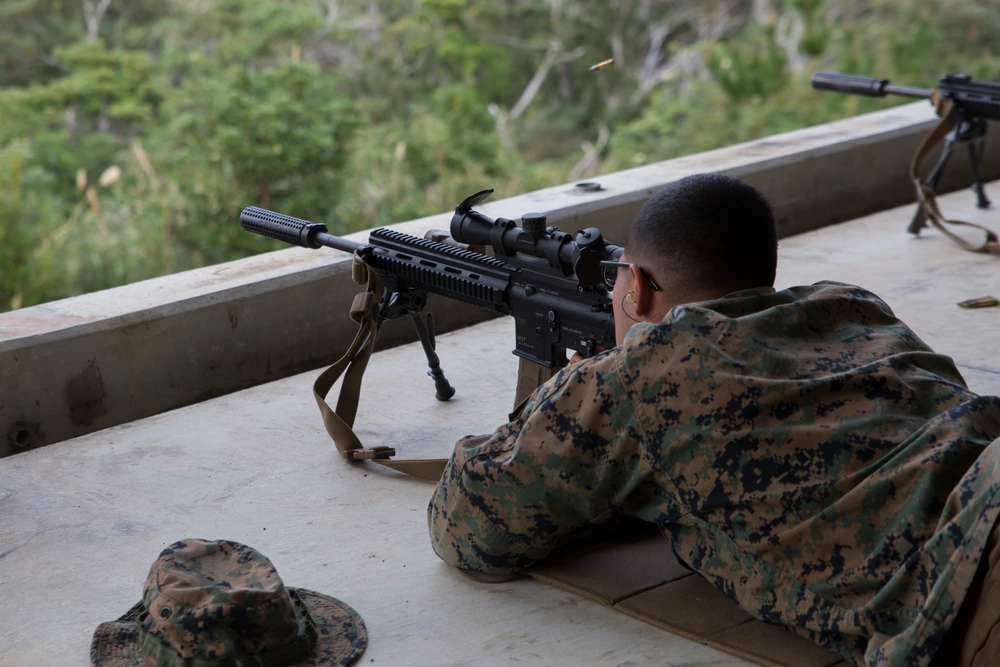 Lance Cpl. Edgar Cervantes fires M38 during training (Photo: Gunnery Sgt. T. T. Parish)