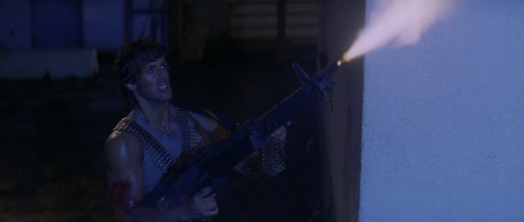 Rambo firing the M60