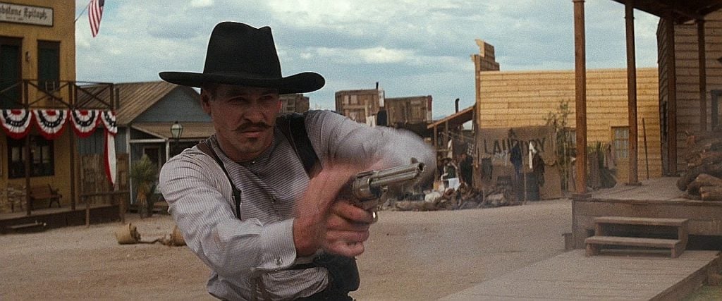 Holliday with his SAA revolver at the OK Corral